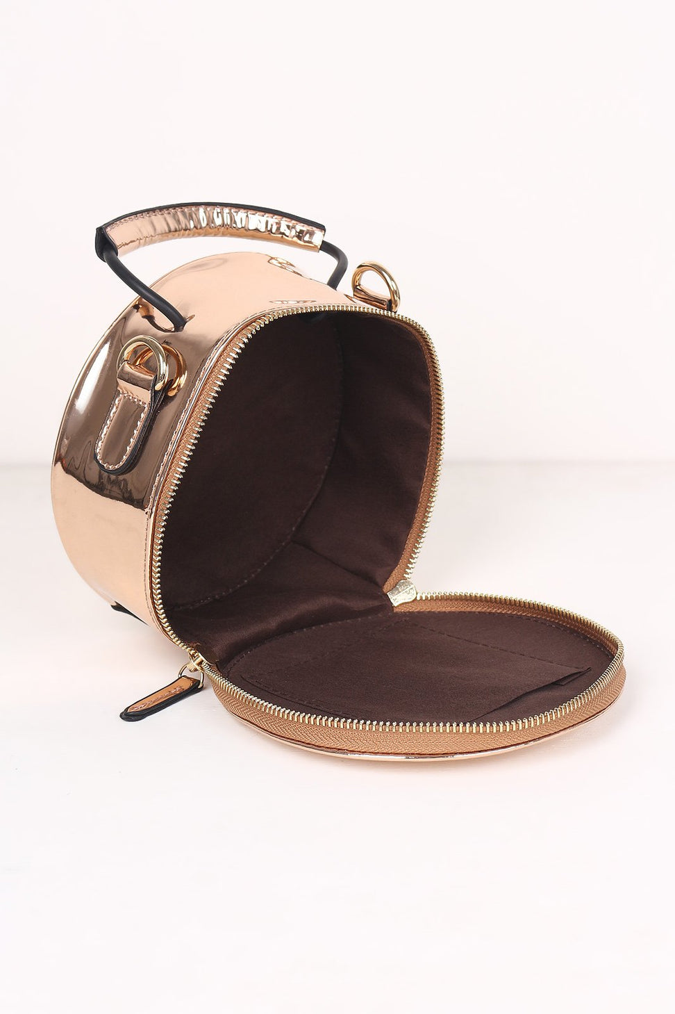 Metallic Patent Circular Mini Bag