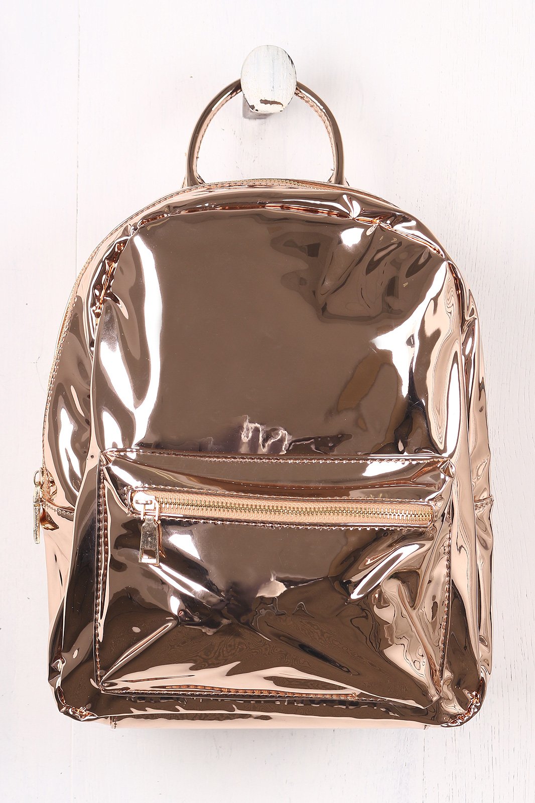 Metallic Patent Backpack