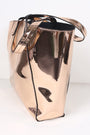 Metallic Patent Two In One Tote Bag