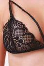 Triangle Scallop Lace Caged Bralette