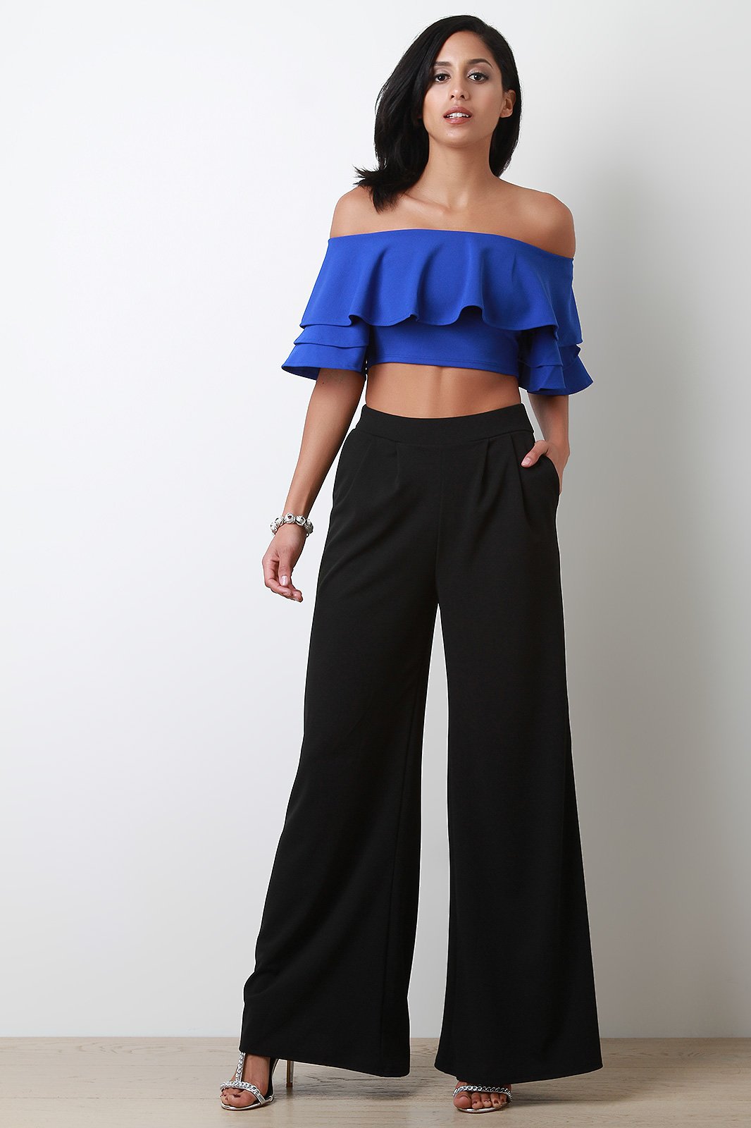 Wide Leg High Waisted Palazzo Pants