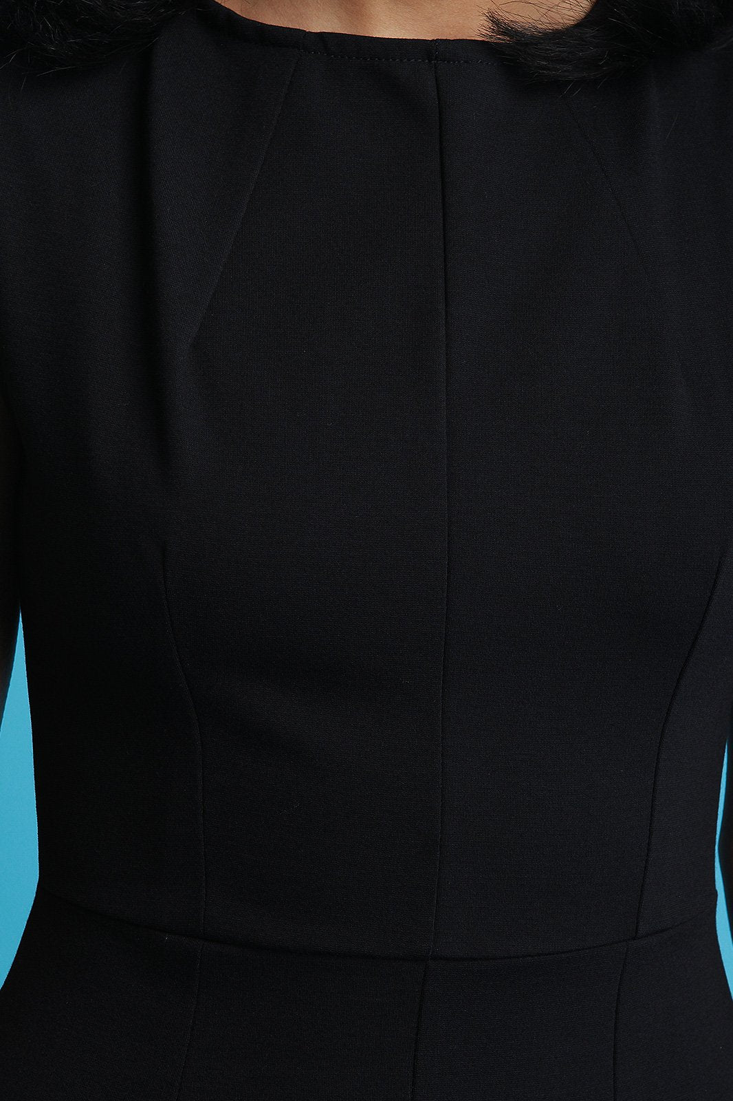 Thick Knit Princess Seam Midi Mermaid Dress