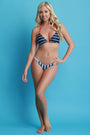 Striped Triangle Bikini Top