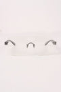 Rimless Clear Lens Cutout Double Bridge Glasses