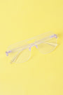 Rimless Clear Lens Cutout Double Bridge Glasses