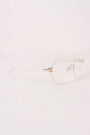Rimless Clear Lens Cutout Double Bridge Glasses