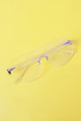 Rimless Clear Lens Cutout Double Bridge Glasses