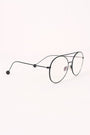 Metal Double Bridge Clear Lens Ball Accent Glasses