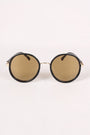 Round Mirrored Glitter Sunglasses