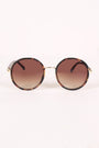 Round Mirrored Glitter Sunglasses
