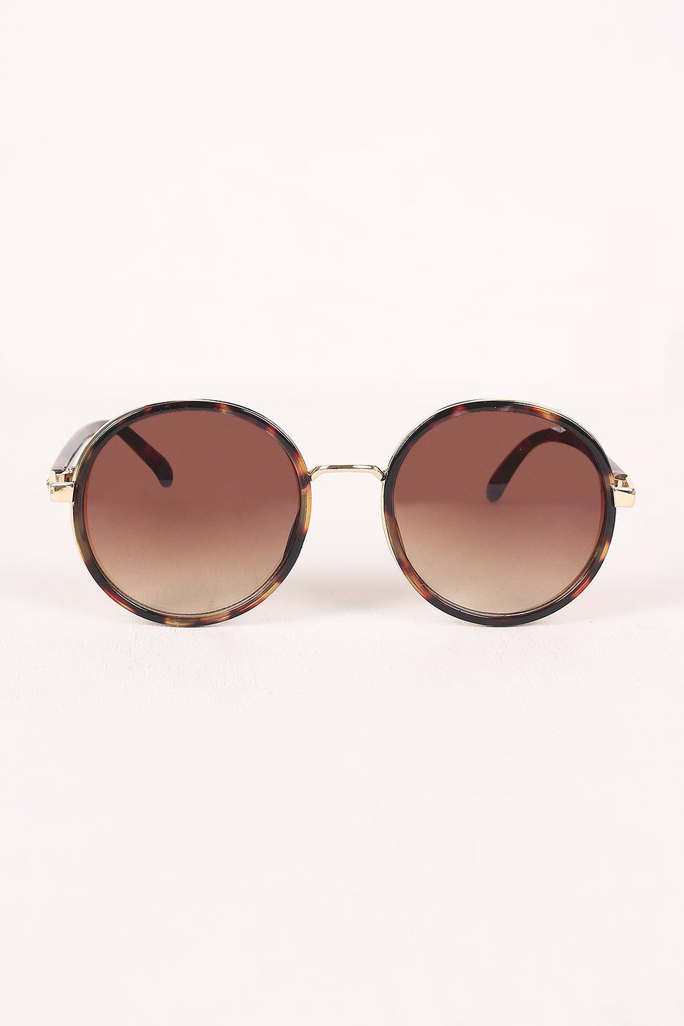 Round Mirrored Glitter Sunglasses
