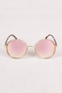 Round Mirrored Glitter Sunglasses