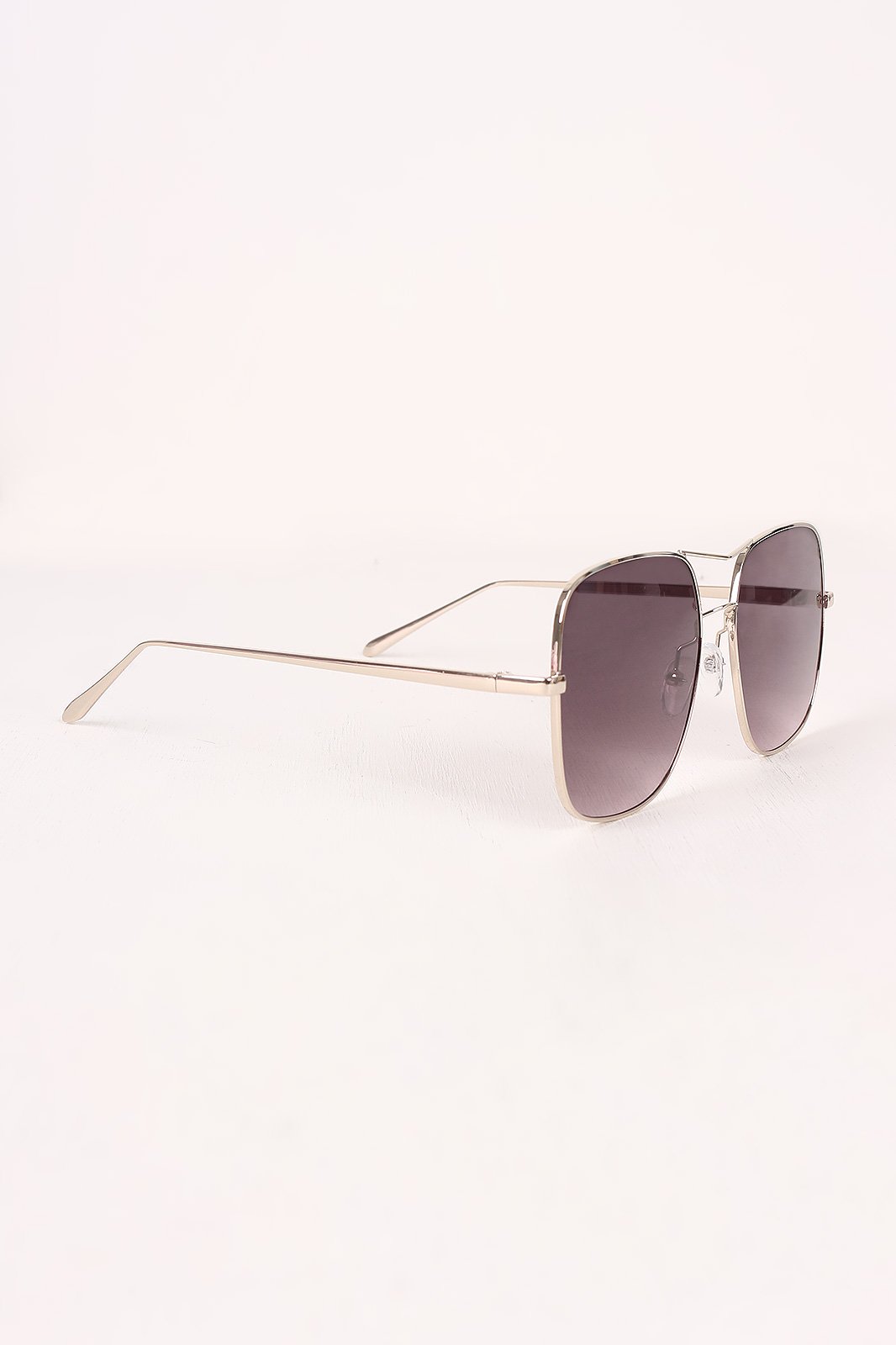 Metal Double Bridge Mirrored Sunglasses