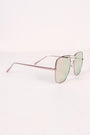 Metal Double Bridge Mirrored Sunglasses