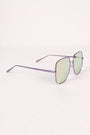 Metal Double Bridge Mirrored Sunglasses