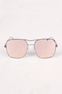 Metal Double Bridge Mirrored Sunglasses