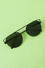 Semi-Round Mirrored Lens Sunglasses