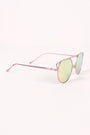 Semi-Round Mirrored Lens Sunglasses