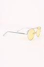 Semi-Round Mirrored Lens Sunglasses