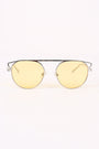 Semi-Round Mirrored Lens Sunglasses