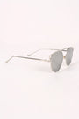 Semi-Round Mirrored Lens Sunglasses