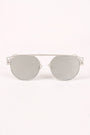 Semi-Round Mirrored Lens Sunglasses