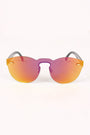 Semi-Round Rimless Reflective Sunglasses