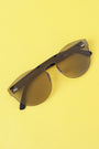 Semi-Round Rimless Reflective Sunglasses