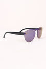Semi-Round Rimless Reflective Sunglasses