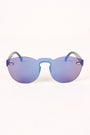 Semi-Round Rimless Reflective Sunglasses
