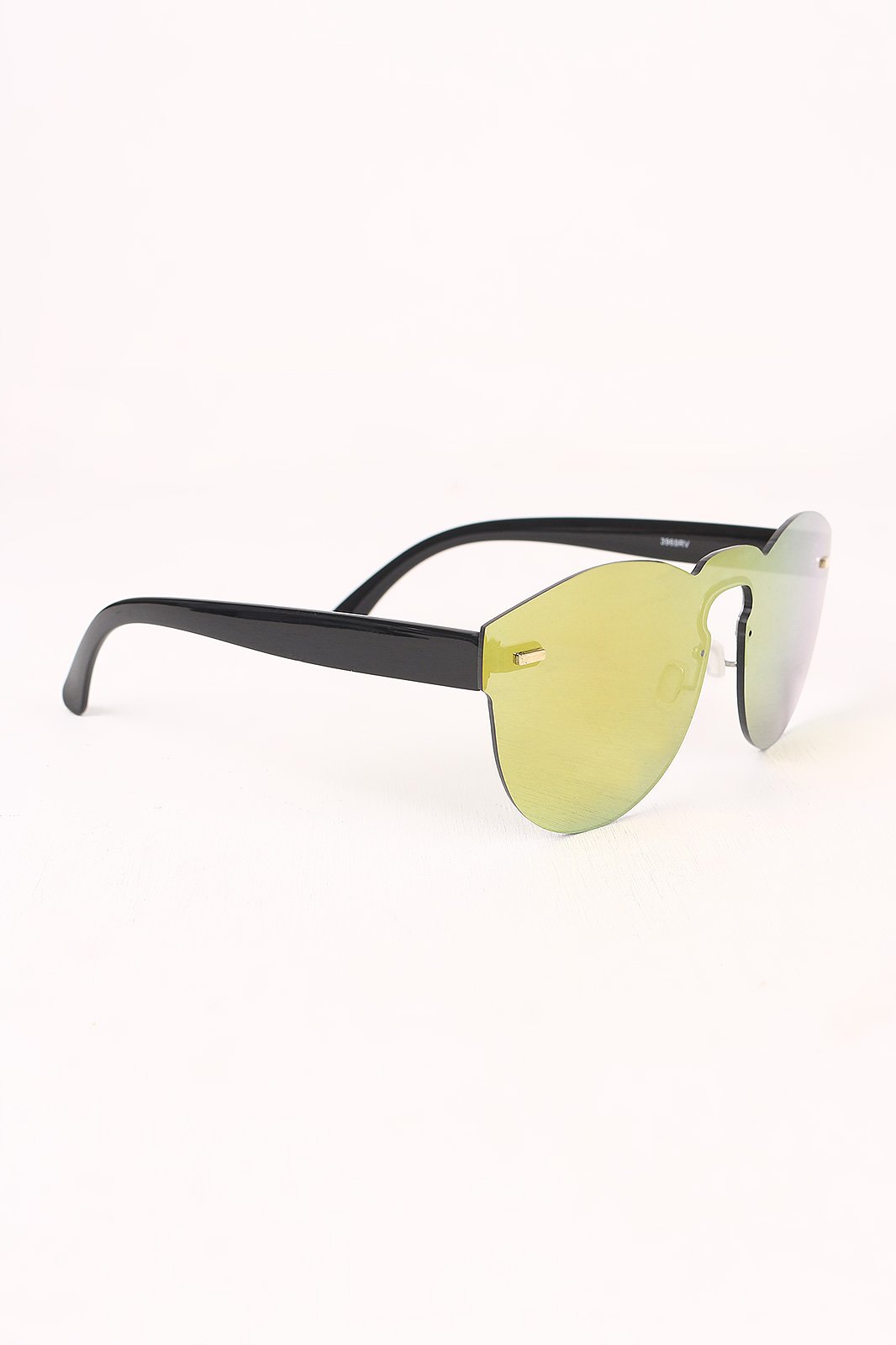Semi-Round Rimless Reflective Sunglasses
