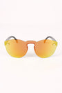 Semi-Round Rimless Reflective Sunglasses