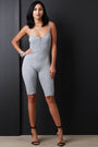 Ribbed Knit Bermuda Jumpsuit