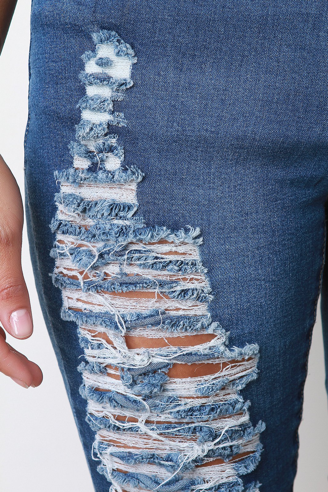 Destroyed Bermuda Denim Shorts - NoveltyOne