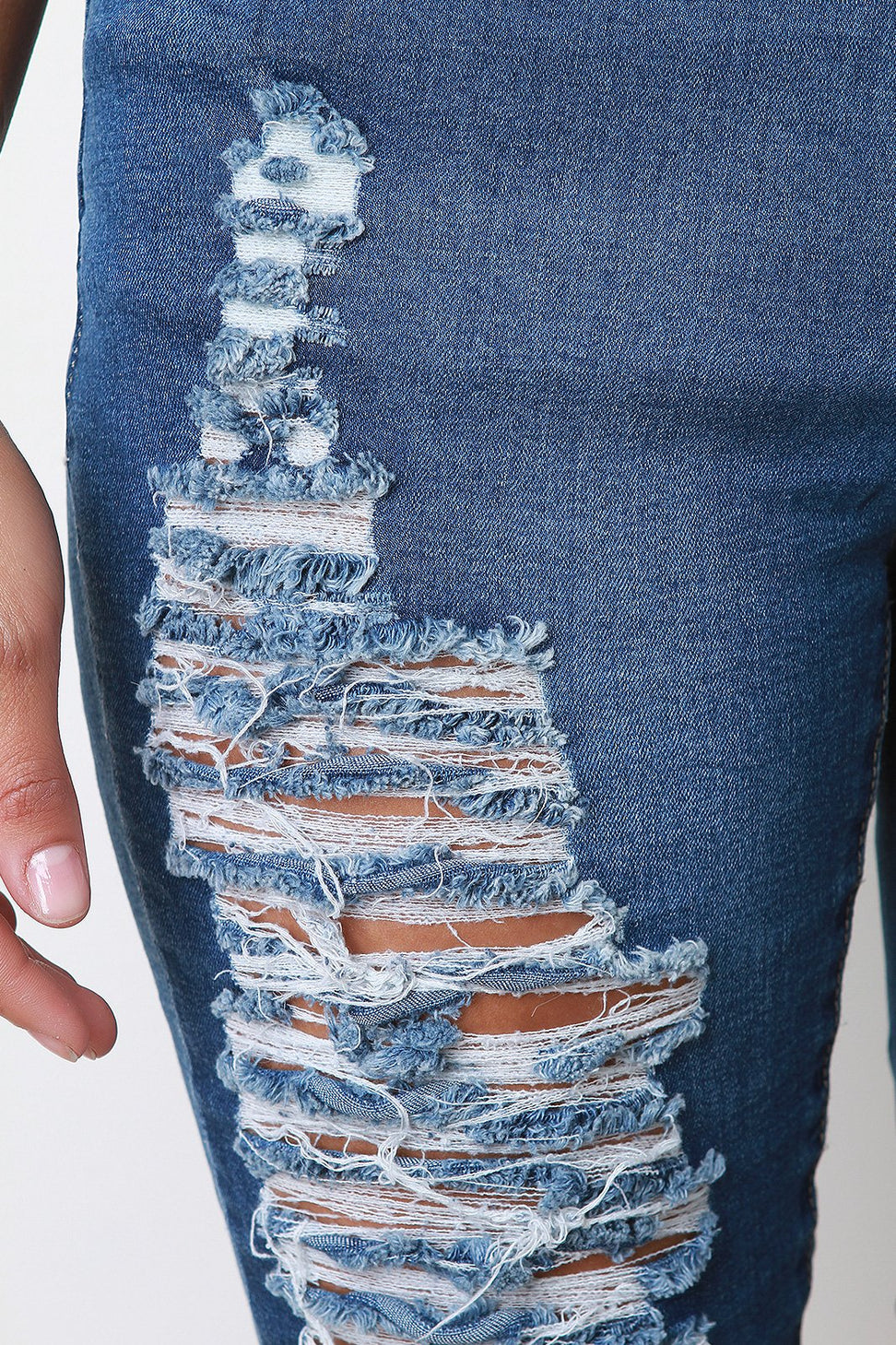 Destroyed Bermuda Denim Shorts - NoveltyOne