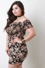 Off The Shoulder Smocked Floral Romper