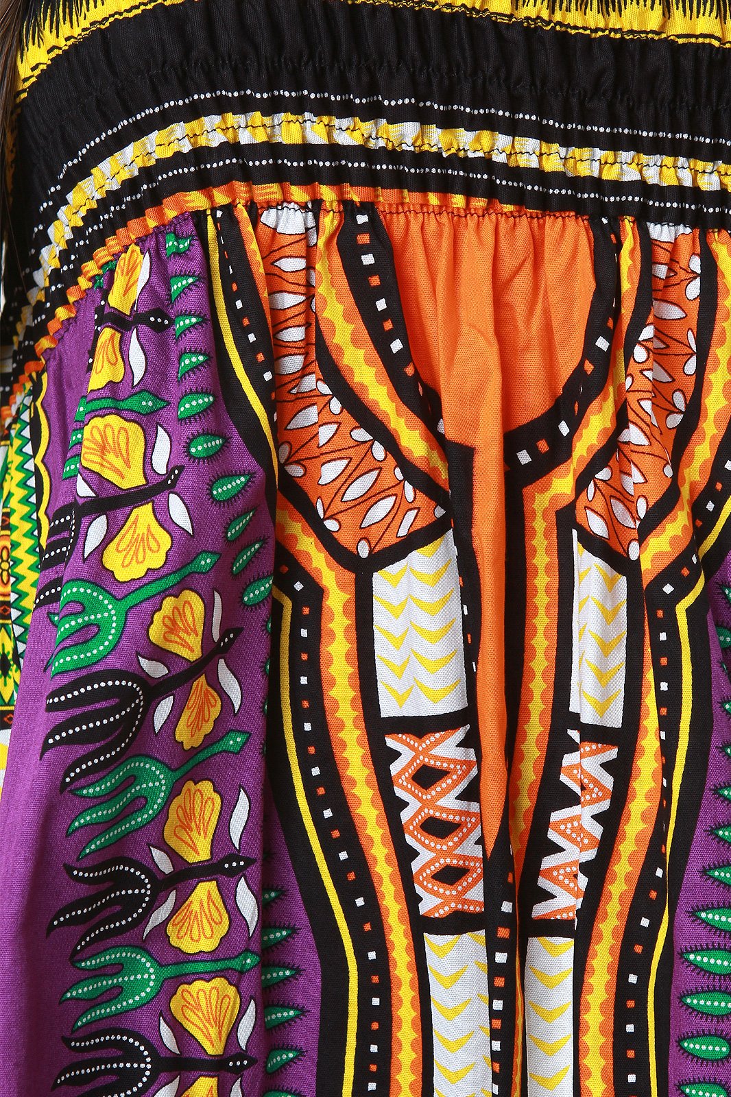 Empire Dashiki Print Smock Tube Dress