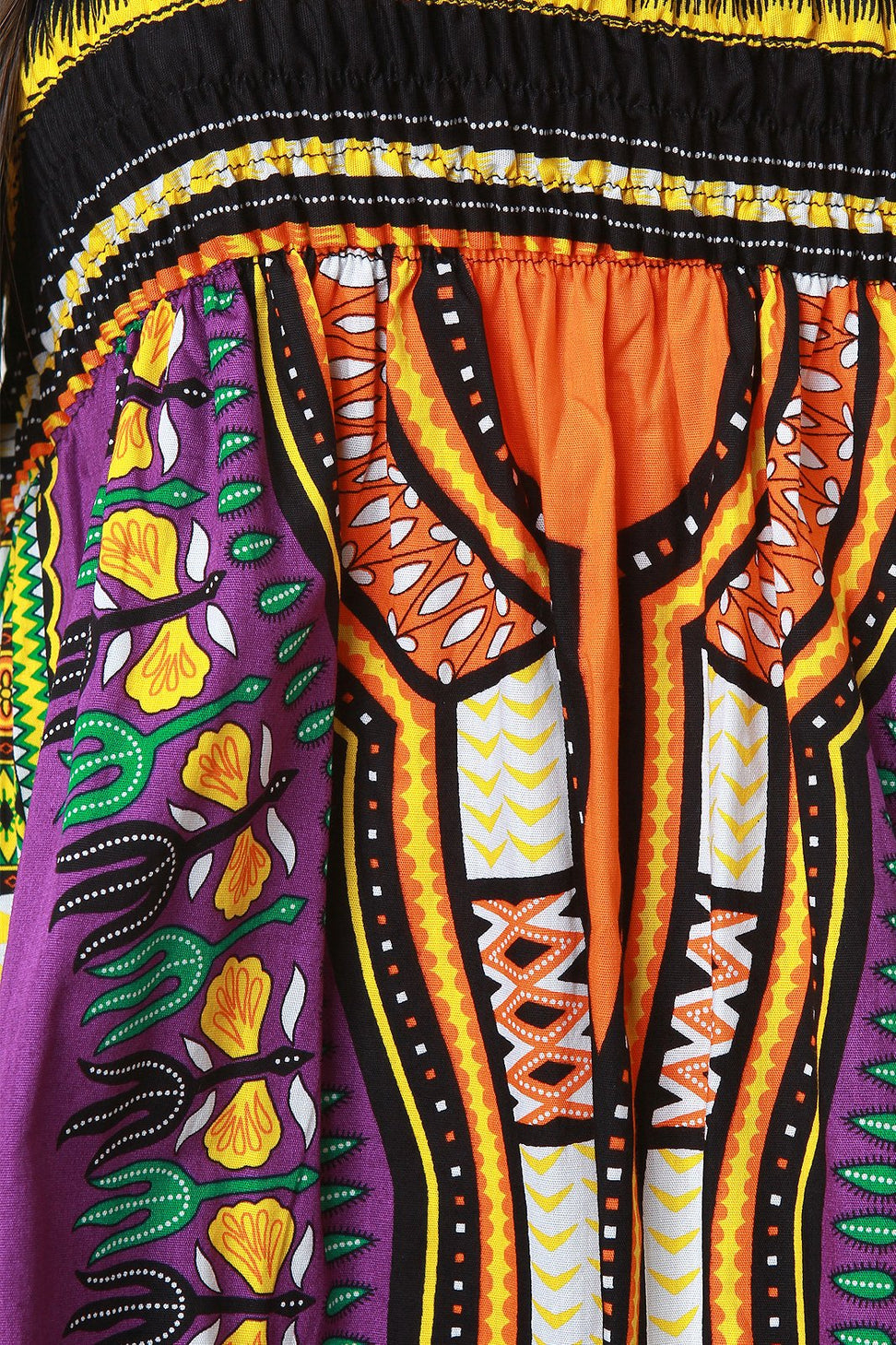 Empire Dashiki Print Smock Tube Dress