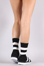 Striped Sweater Knit Sock Sneaker Boots