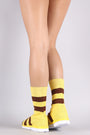 Striped Sweater Knit Sock Sneaker Boots