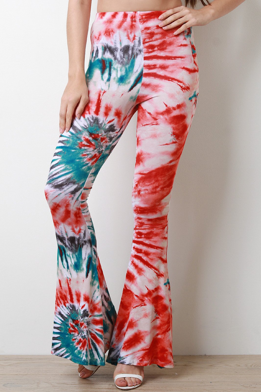 Twisted Tie-Dye Flare Pants
