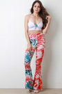 Twisted Tie-Dye Flare Pants