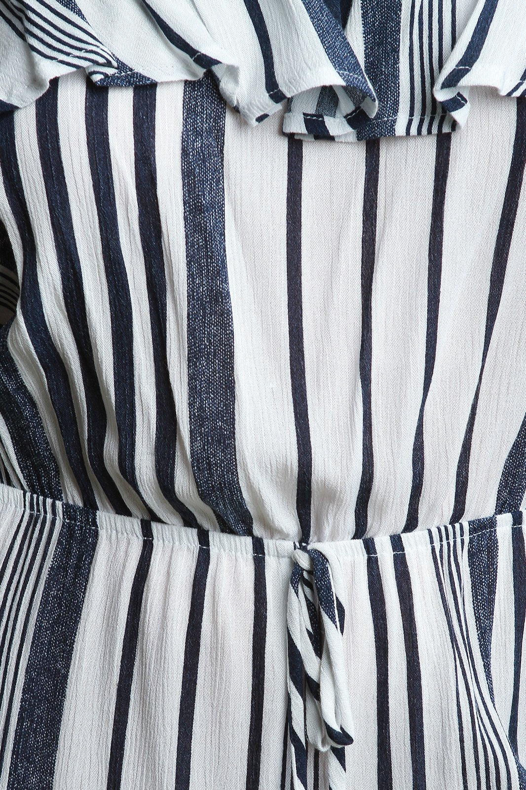 Flutter Bardot Striped Palazzo Jumpsuit - NoveltyOne