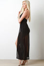 Side Chiffon Drape Two Piece Set