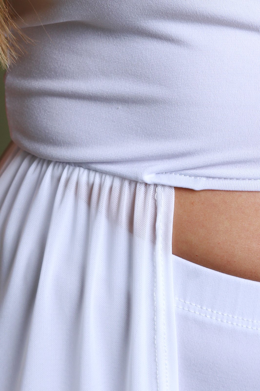 Side Chiffon Drape Two Piece Set