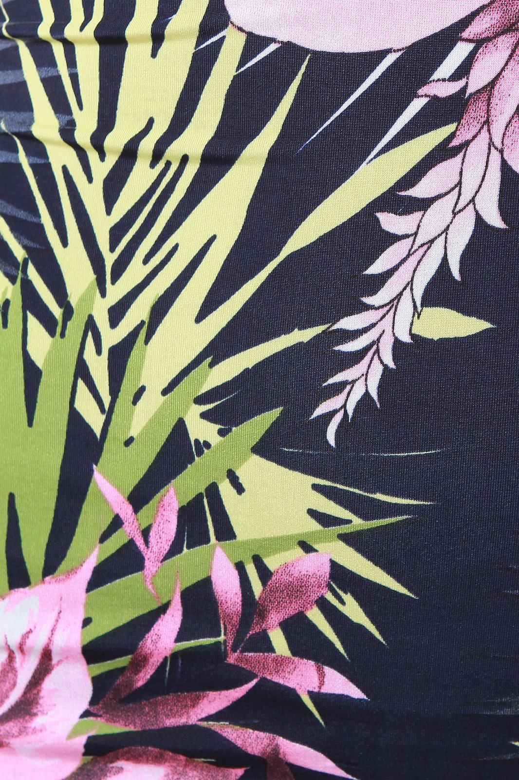 Tropical Slit Bodycon Midi Dress