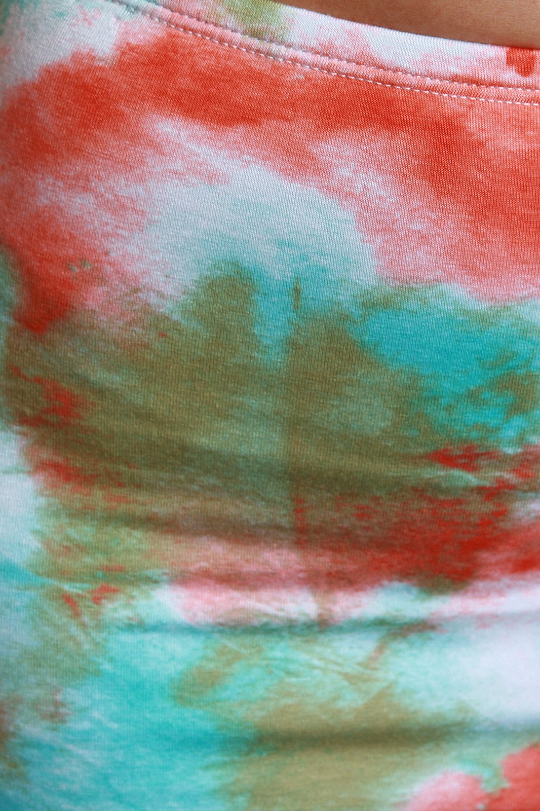 Tie-Dye Mock Neck Two Piece Dress