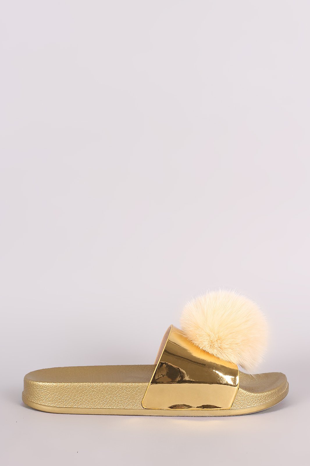 PomPom Accent Slide Sandal
