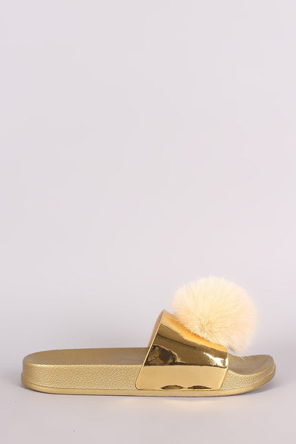PomPom Accent Slide Sandal