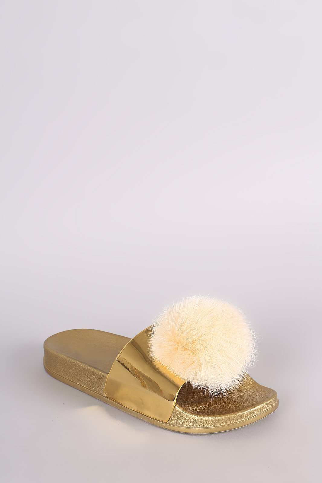 PomPom Accent Slide Sandal